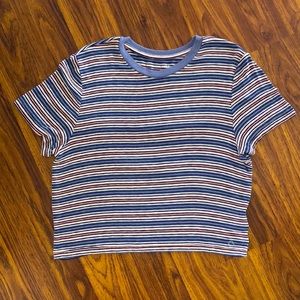 Striped American Eagle Crop Top
